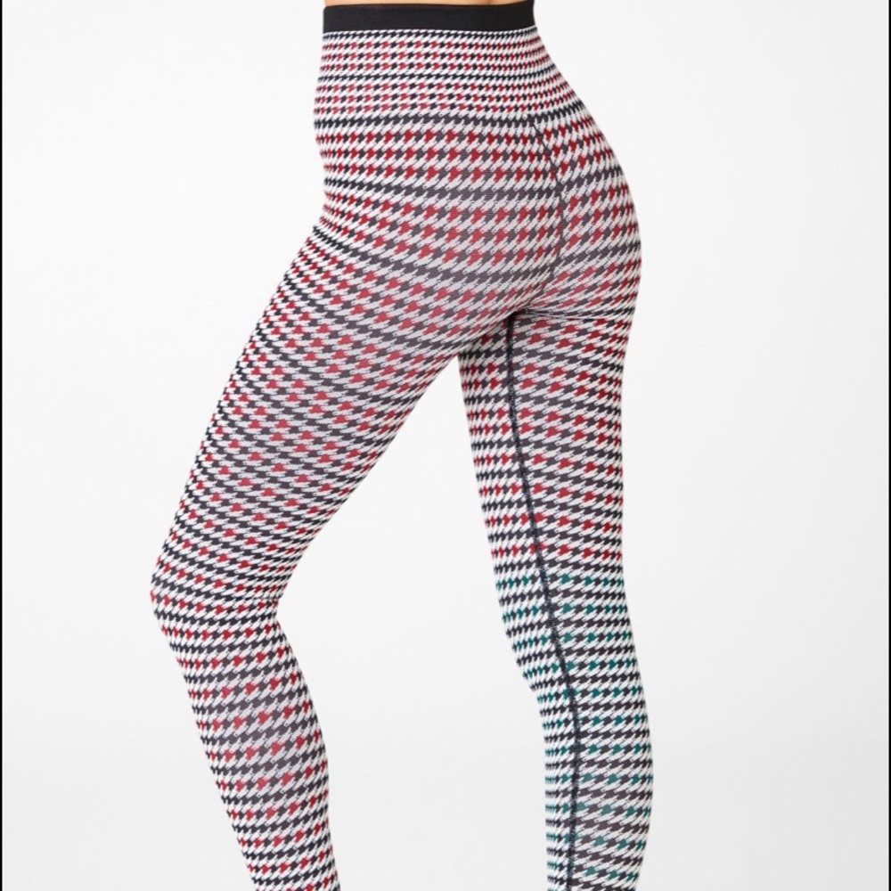 High-Waisted seamless check leggings